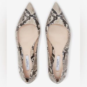 MM Lafleur Rowan Snakeskin embossed leather pointed toe flats Women's Sz 43 12US